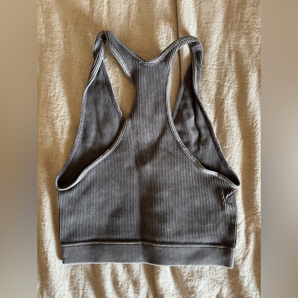 Gray Ribbed Bra Top - Picture 2 of 2